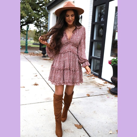 SEE NEW LISTING NWT She + Sky Pink Snake Print Ruffle Dress - Picture 2 of 16